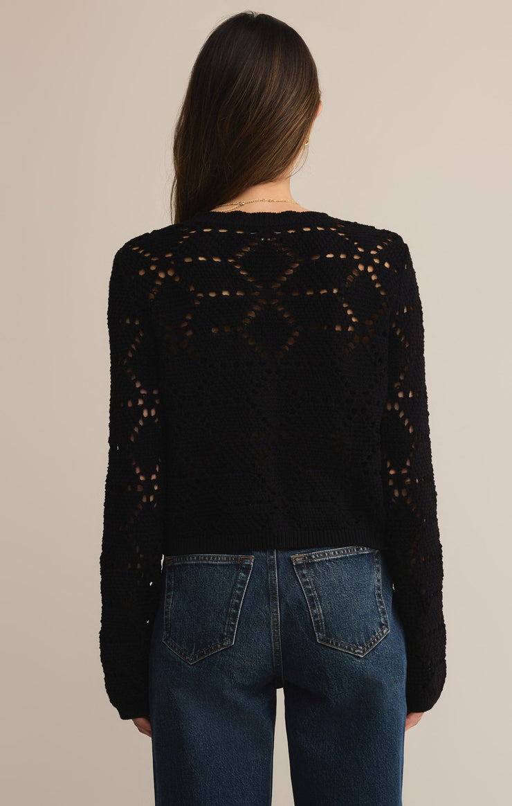 Sweaters Rosalyn Diamond Sweater Cardigan Black