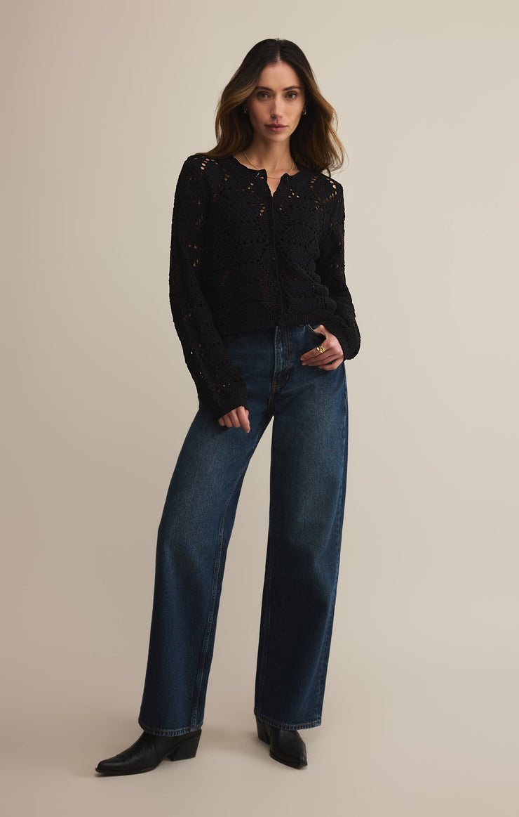 Sweaters Rosalyn Diamond Sweater Cardigan Black