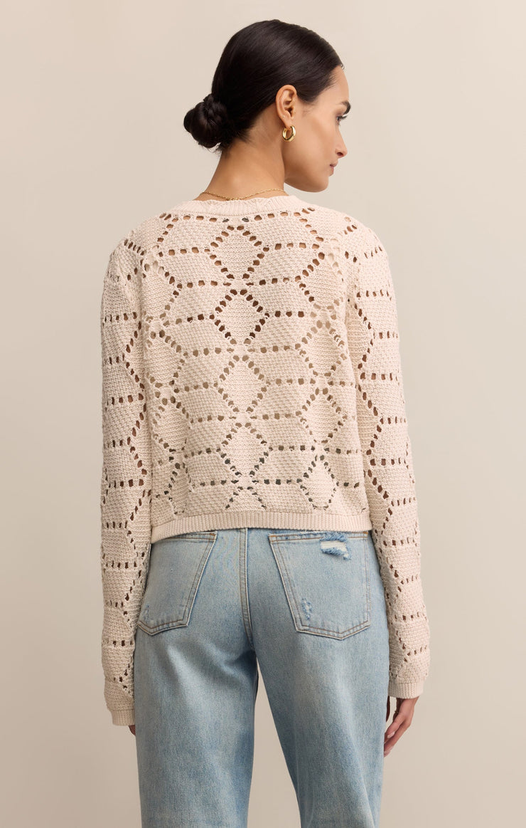 Sweaters Rosalyn Diamond Sweater Cardigan Crystal