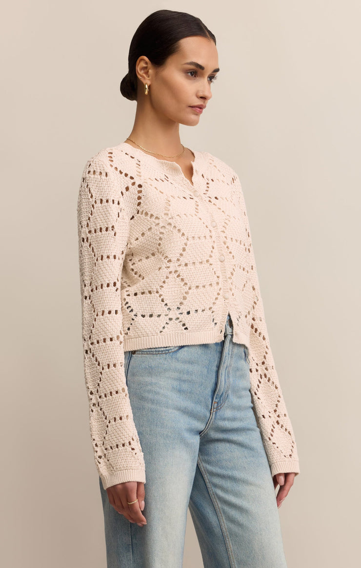 Sweaters Rosalyn Diamond Sweater Cardigan Crystal