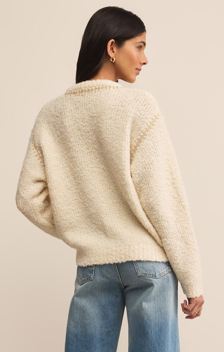 Sweaters Romnie Whipstitch Sweater Crystal
