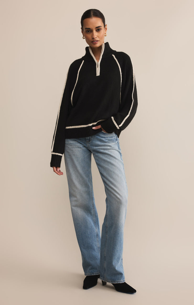 Sweaters Alps Quarter Zip Sweater Black