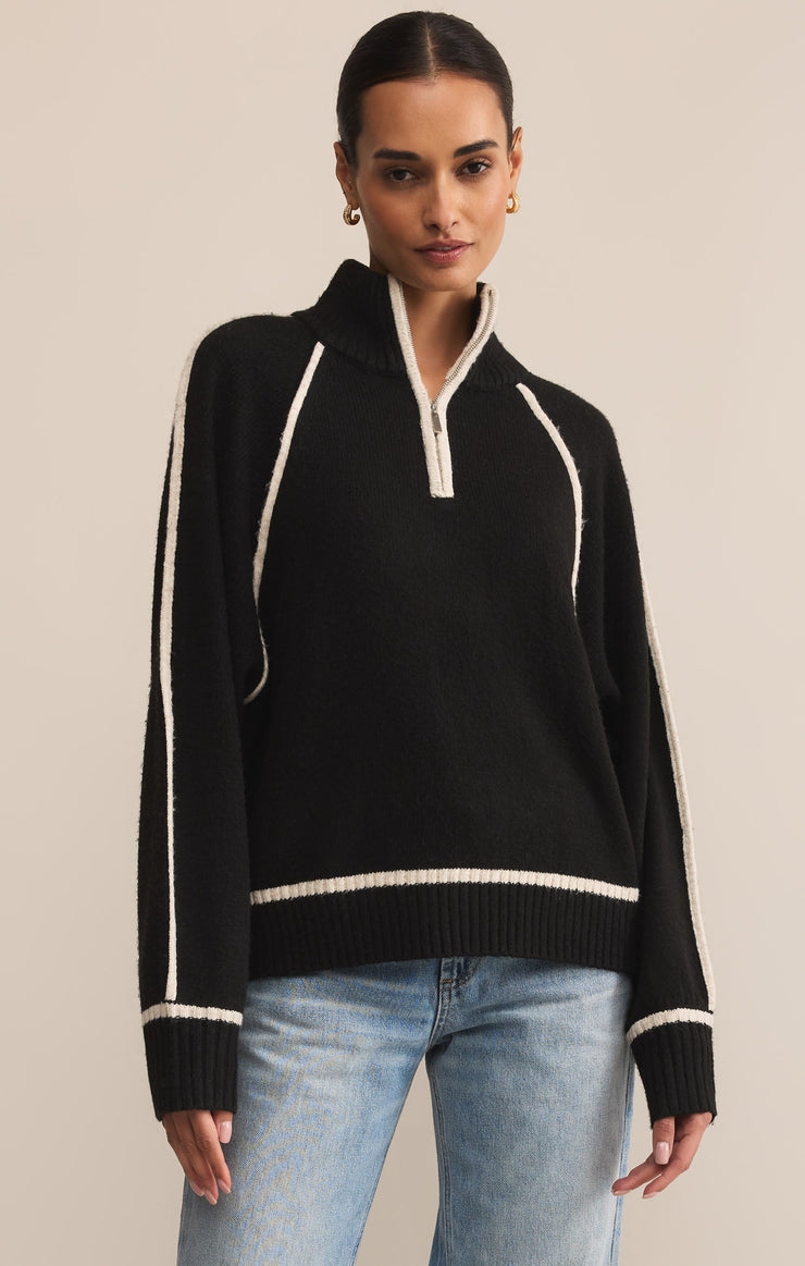 Sweaters Alps Quarter Zip Sweater Black