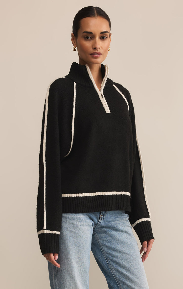 Sweaters Alps Quarter Zip Sweater Black
