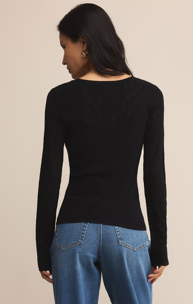 Sweaters Tibi Scoop Mesh Top Black