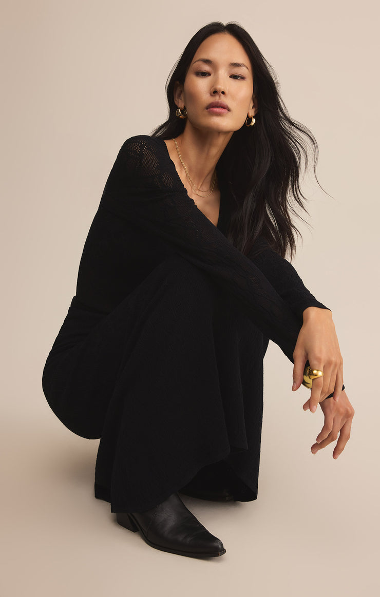 Sweaters Tibi Scoop Mesh Top Black