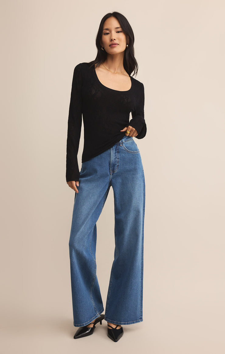 Sweaters Tibi Scoop Mesh Top Black