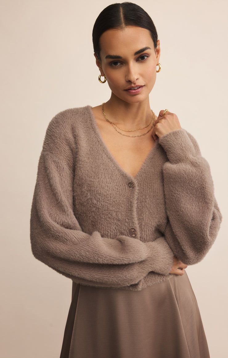 Sweaters Sadira Fluffy Crop Cardigan Sadira Fluffy Crop Cardigan