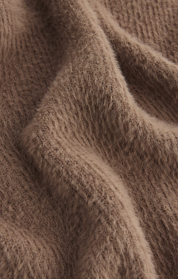 Sweaters Sadira Fluffy Crop Cardigan Moonlight