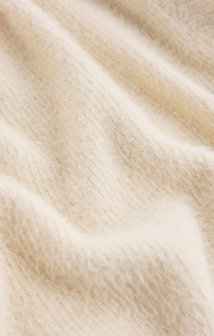 Sweaters Sadira Fluffy Crop Cardigan Warm White