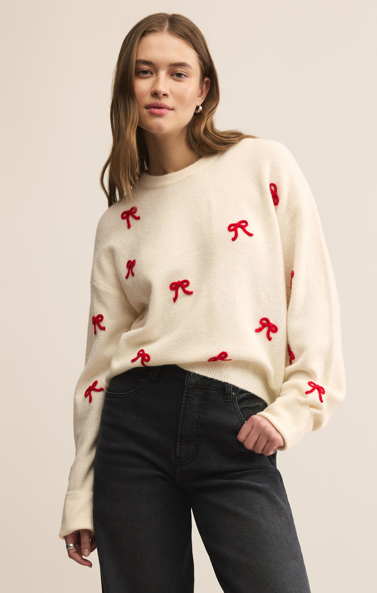 Sweaters Tie The Ribbon Sweater Warm White