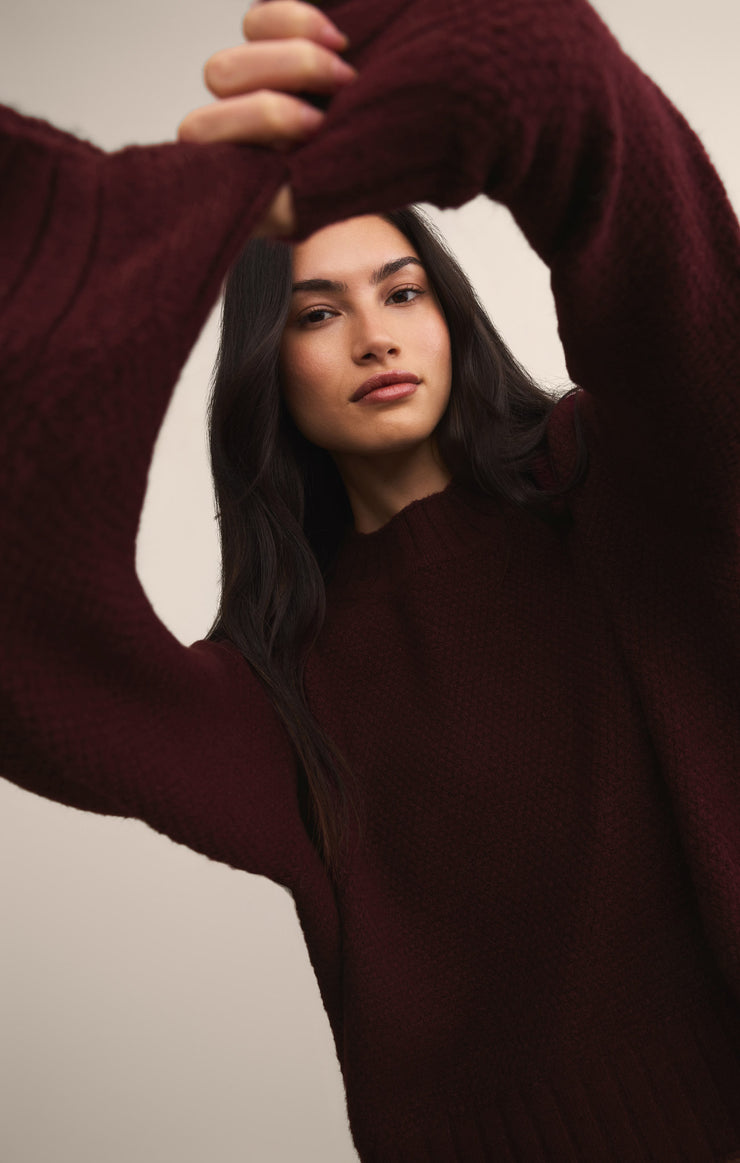 Tops Shellie Sweater Top Merlot