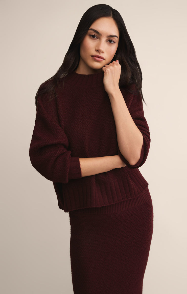 Tops Shellie Sweater Top Merlot