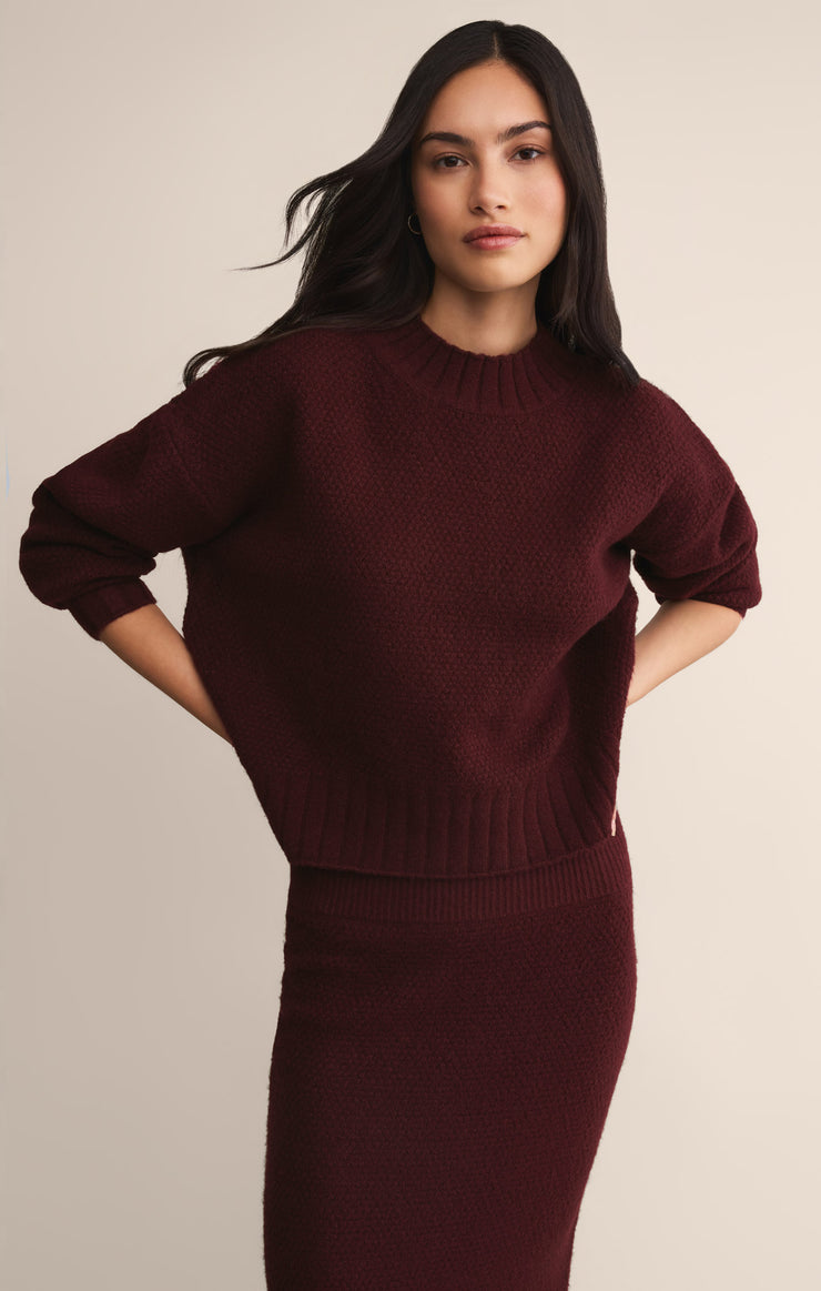 Tops Shellie Sweater Top Merlot