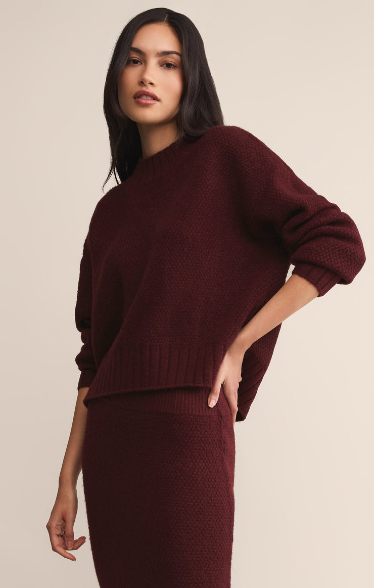 Tops Shellie Sweater Top Merlot