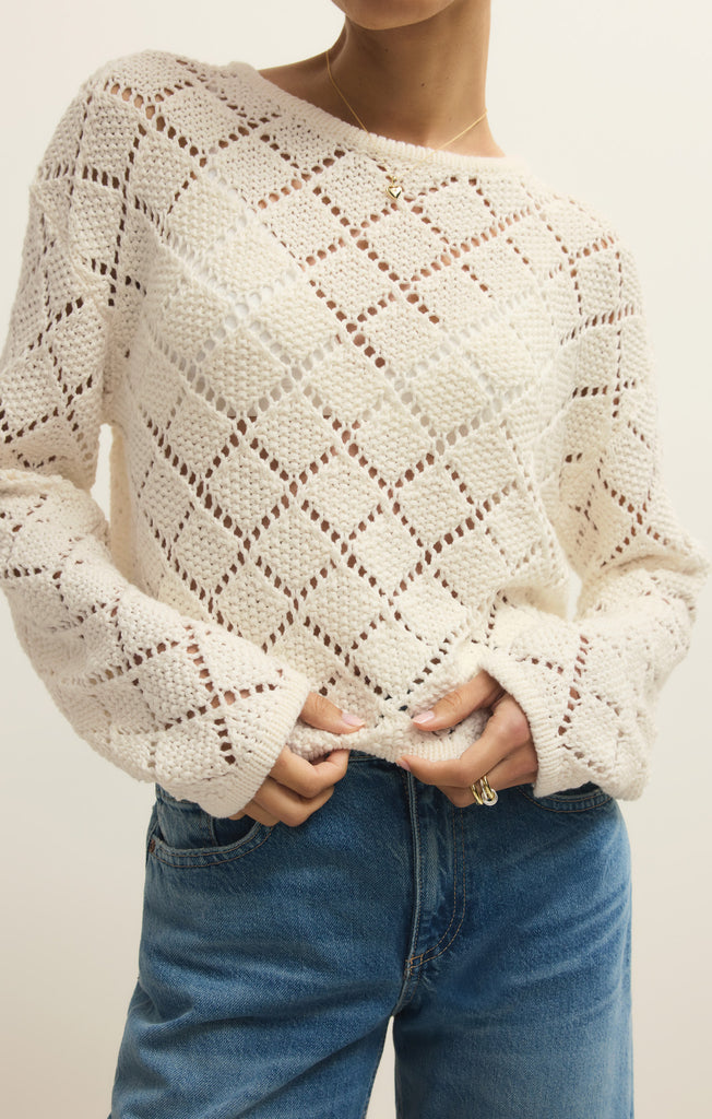 Hullen Diamond Crochet Sweater – Z SUPPLY