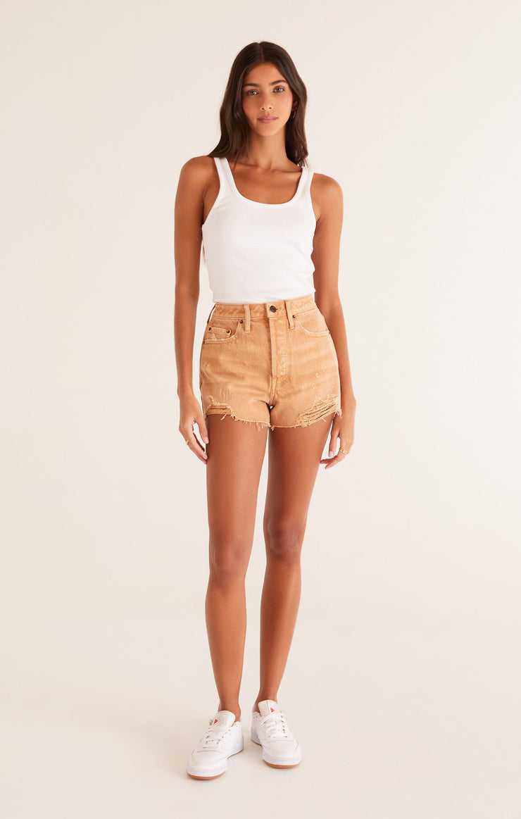 Shorts Classic Hi Rise Denim Short Saddle