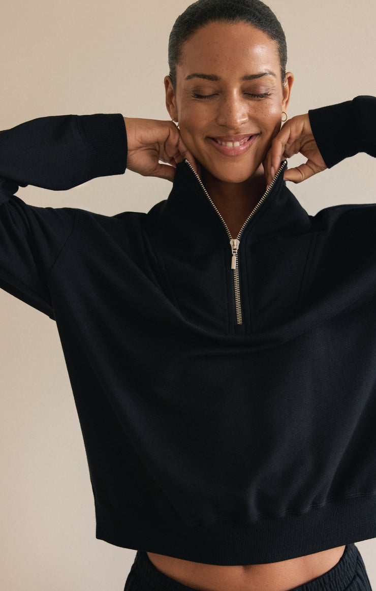 Tops Gate Check Sweatshirt Black