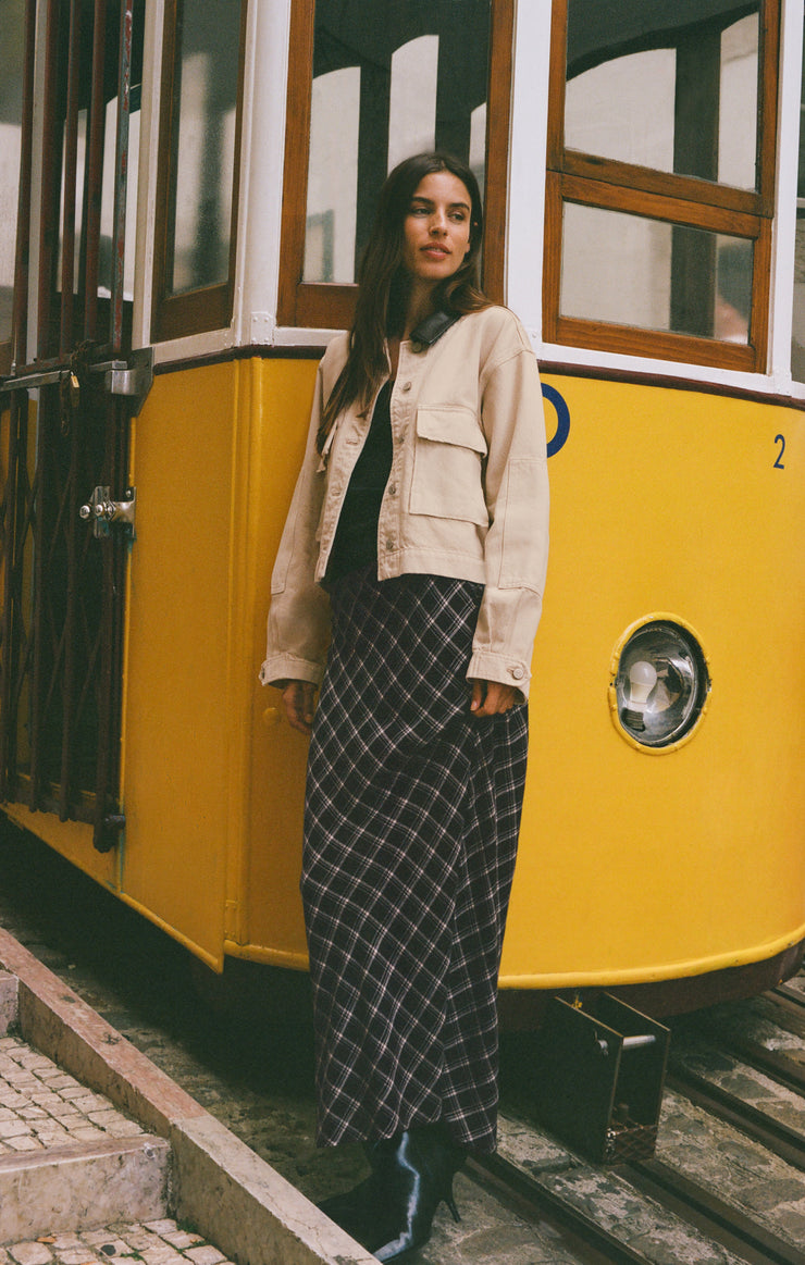 Skirts Europa Plaid Maxi Skirt Ash Black