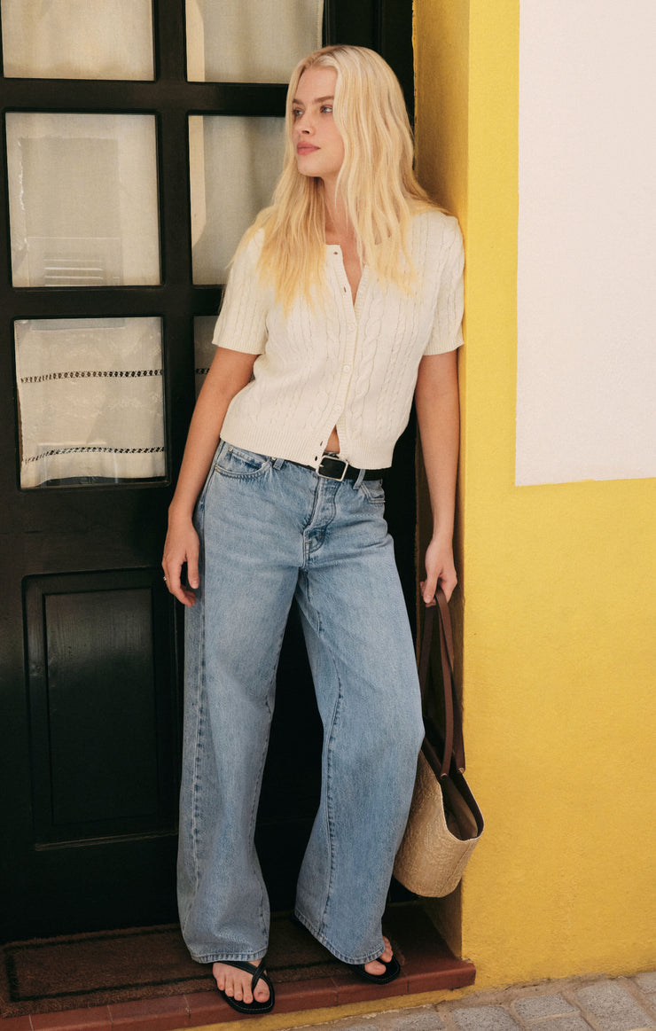 Pants The Show Off High Rise Barrel Indigo Bloom