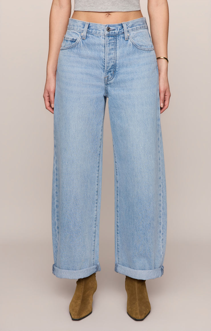 The Show Off Denim High-Rise Bowed