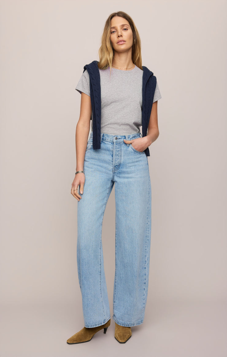 Pants The Show Off High Rise Barrel Indigo Bloom