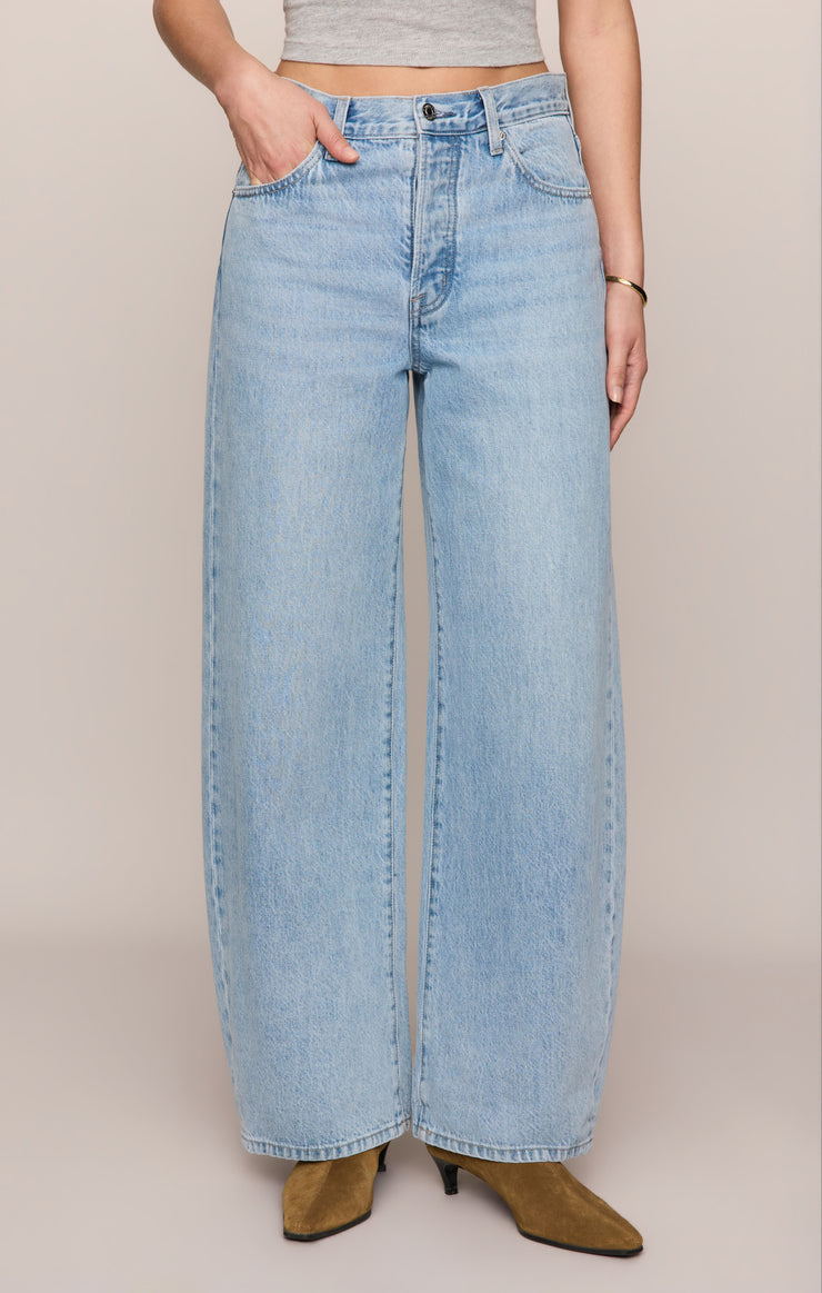 The Show Off Denim High-Rise Bowed