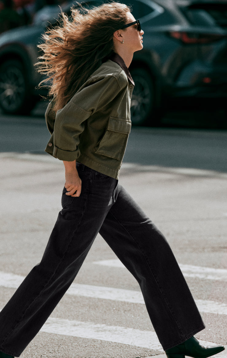 The Show Off Denim High-Rise Bowed