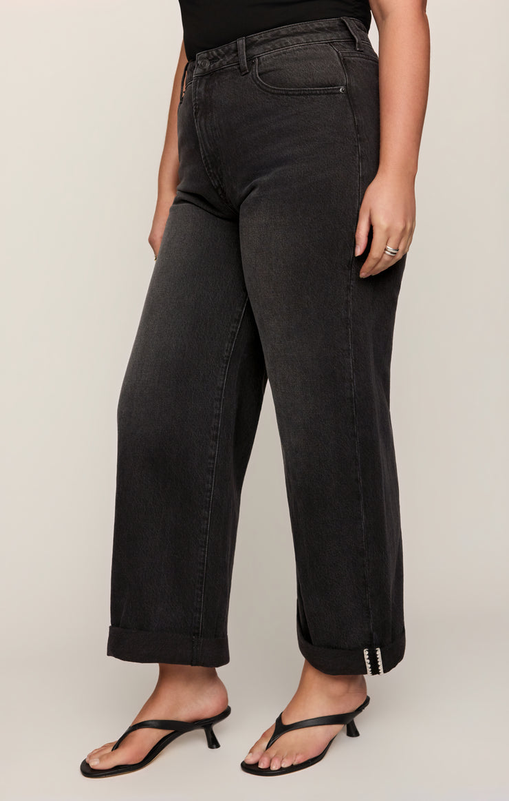 Pants The Show Off High-Rise Bowed Denim Nocturne