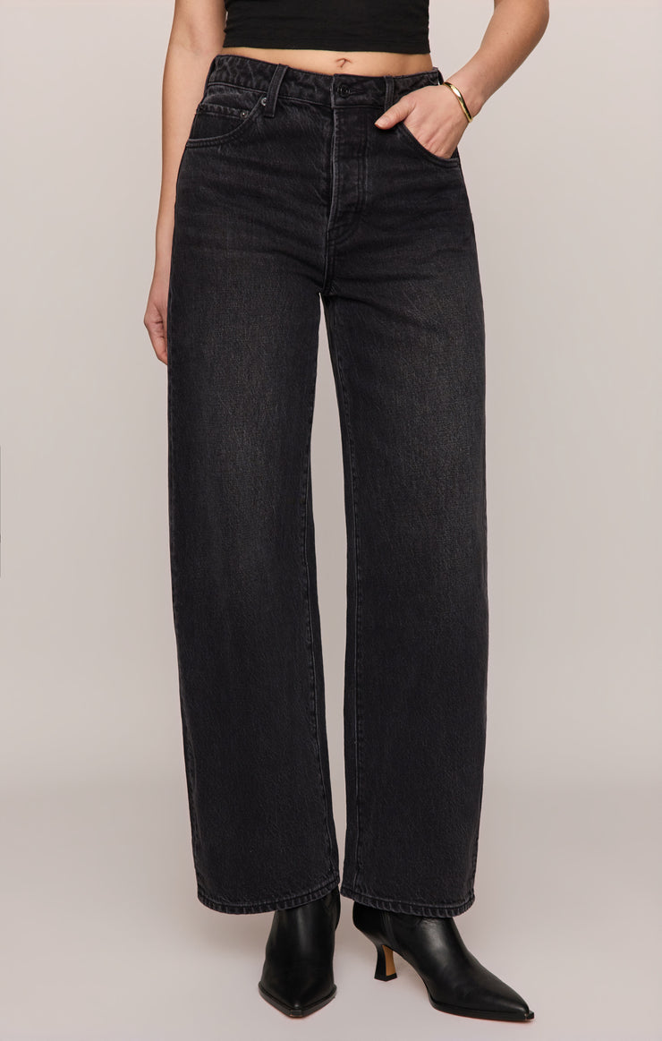 The Show Off Denim High-Rise Bowed
