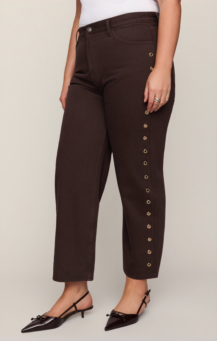 Pants The Off Duty Mid-Rise Bowed Ankle Denim Gilded Umber