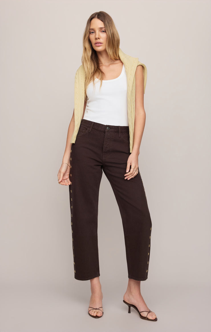 The Off Duty Mid-Rise Bowed Ankle Denim
