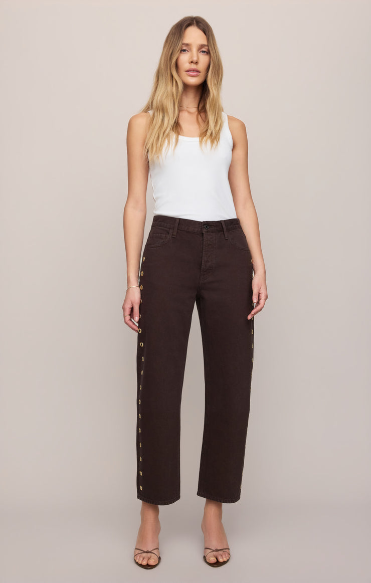 Pants The Off Duty Mid-Rise Bowed Ankle Denim Gilded Umber