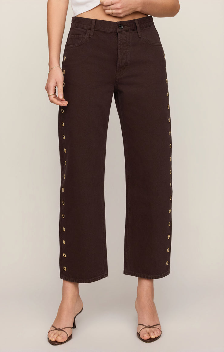 Pants The Off Duty Mid-Rise Bowed Ankle Denim Gilded Umber