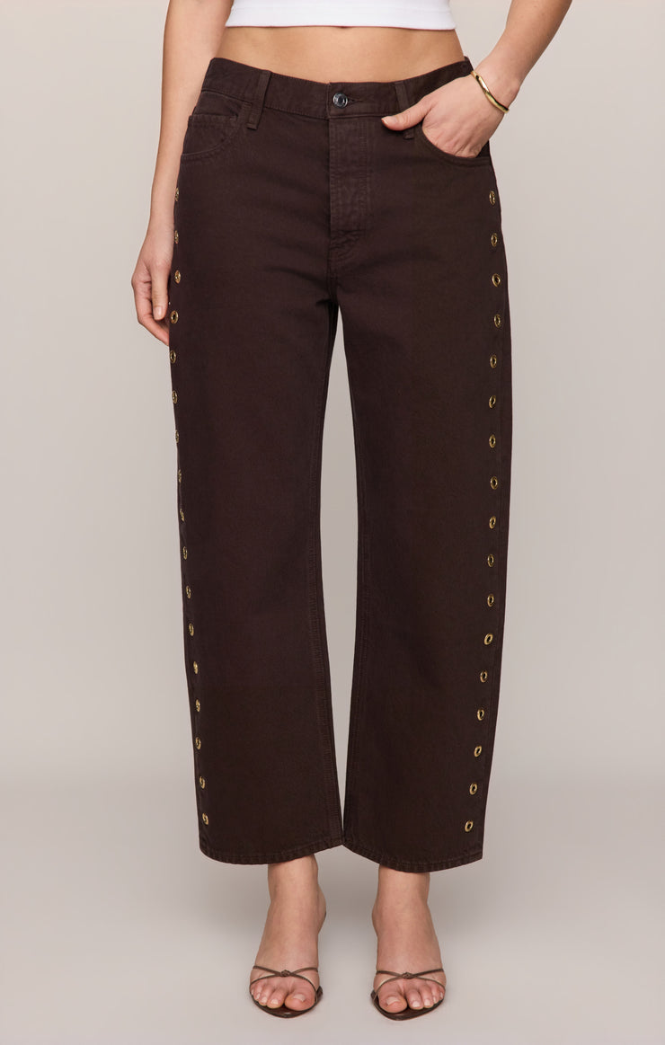 The Off Duty Mid-Rise Bowed Ankle Denim