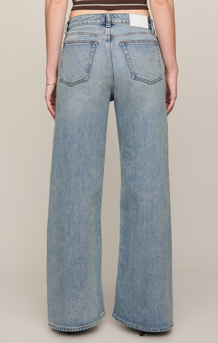 Pants The Stunner Denim Mid-Rise Wide Leg Downtown