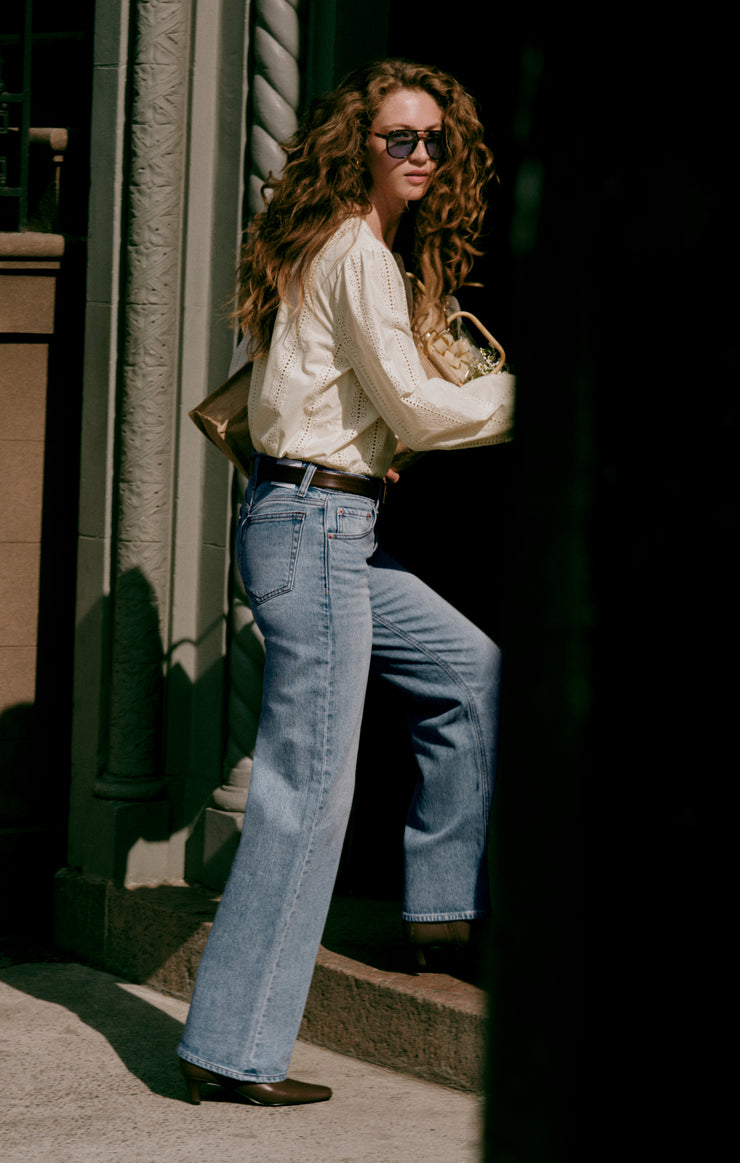 Pants The Stunner Denim Mid-Rise Wide Leg Downtown