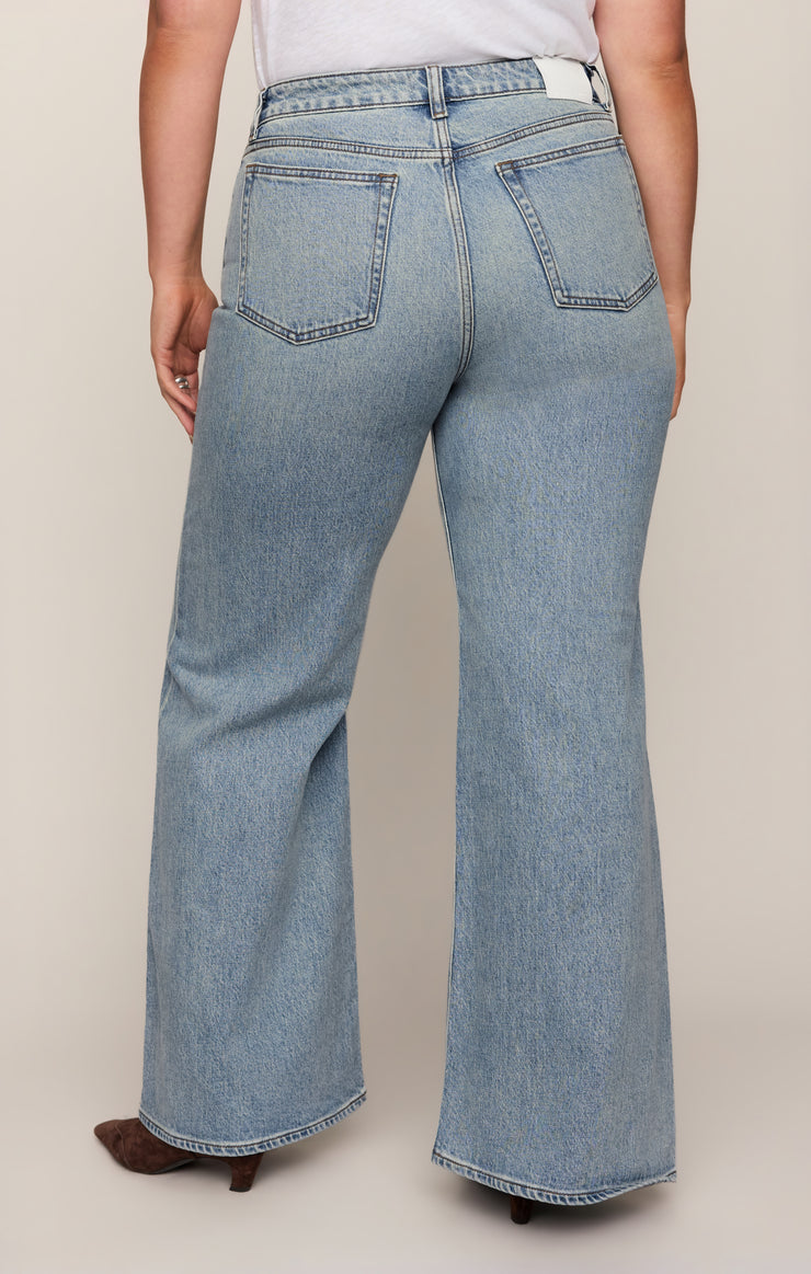 Pants The Stunner Mid-Rise Wide Denim Downtown