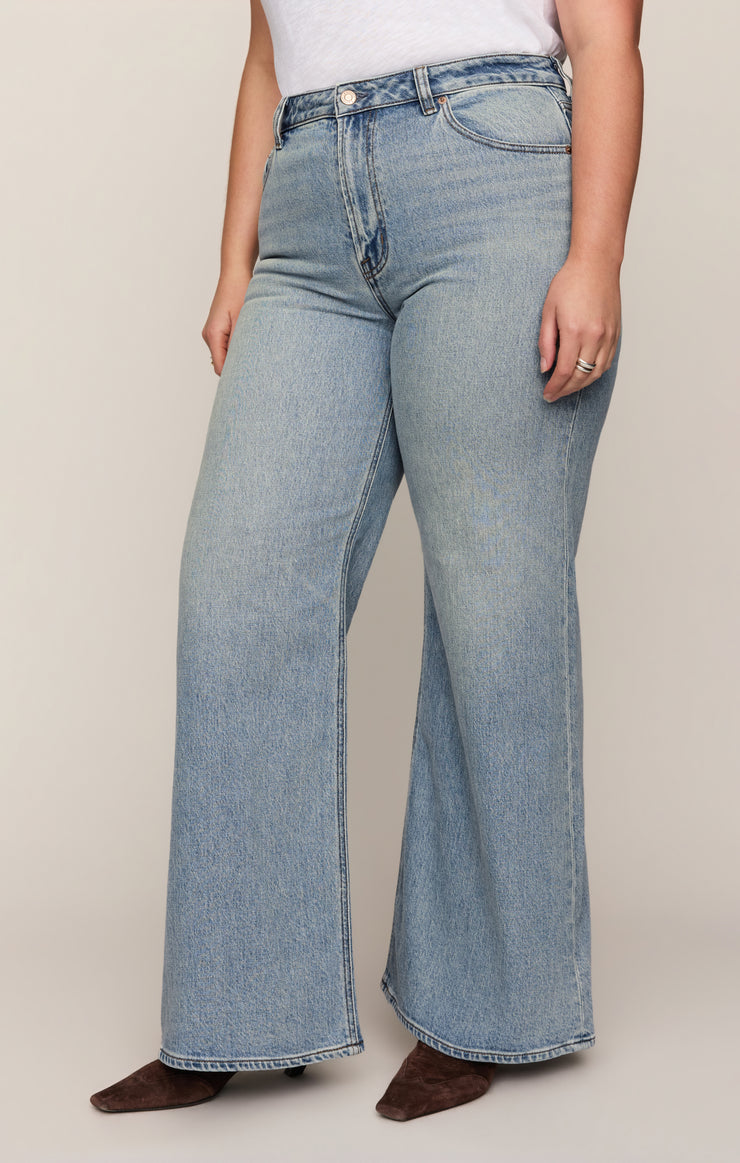 Pants The Stunner Mid-Rise Wide Denim Downtown