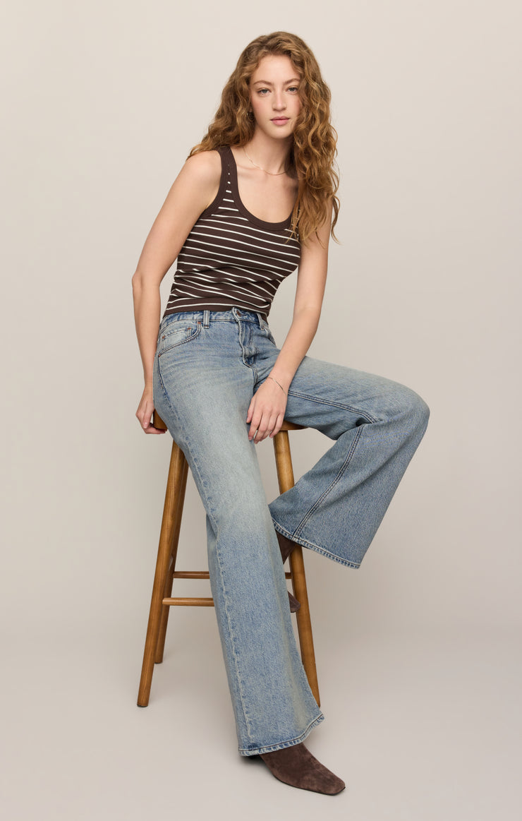 The Stunner Denim Mid-Rise Wide Leg