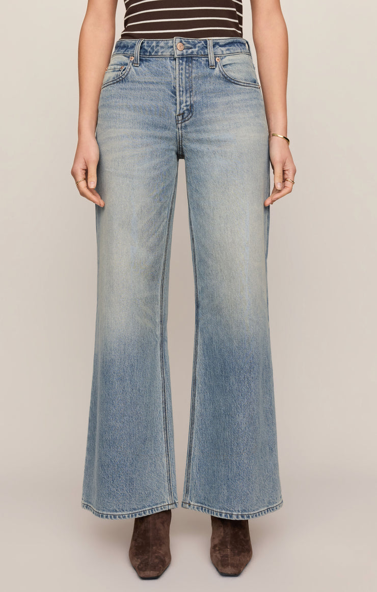 The Stunner Mid-Rise Wide Denim