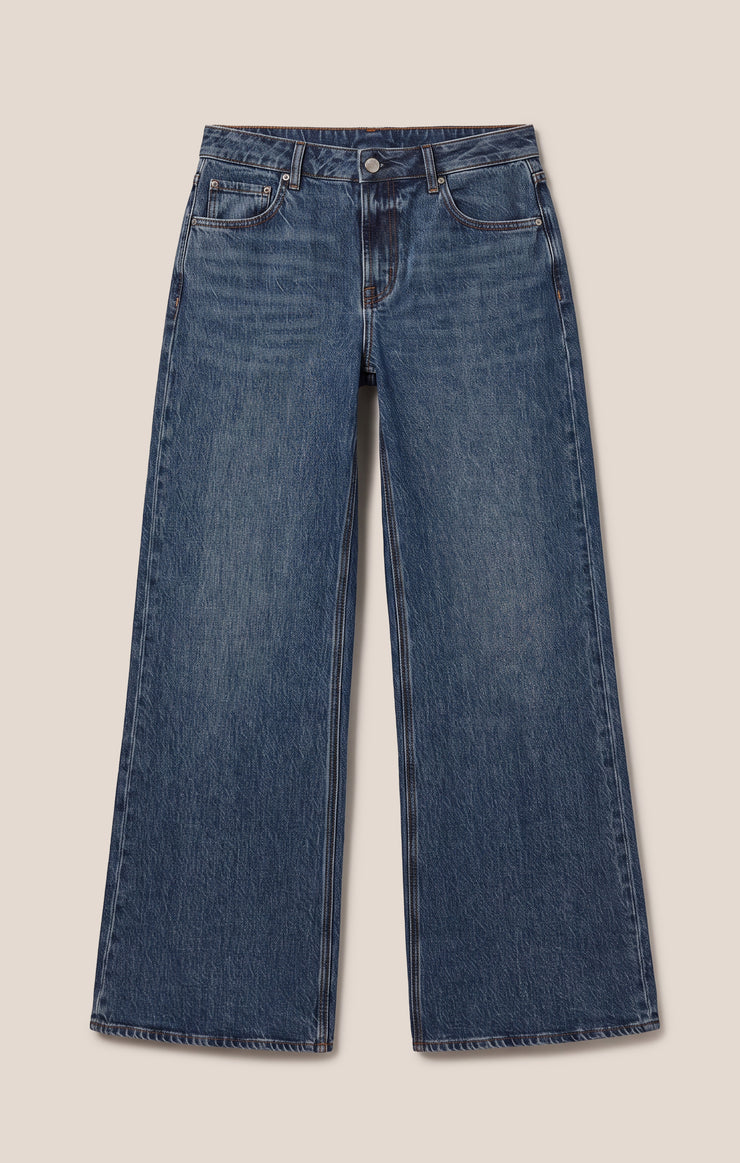 The Stunner Mid-Rise Wide Denim