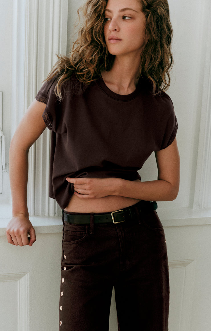 The Off Duty Mid-Rise Bowed Ankle Denim