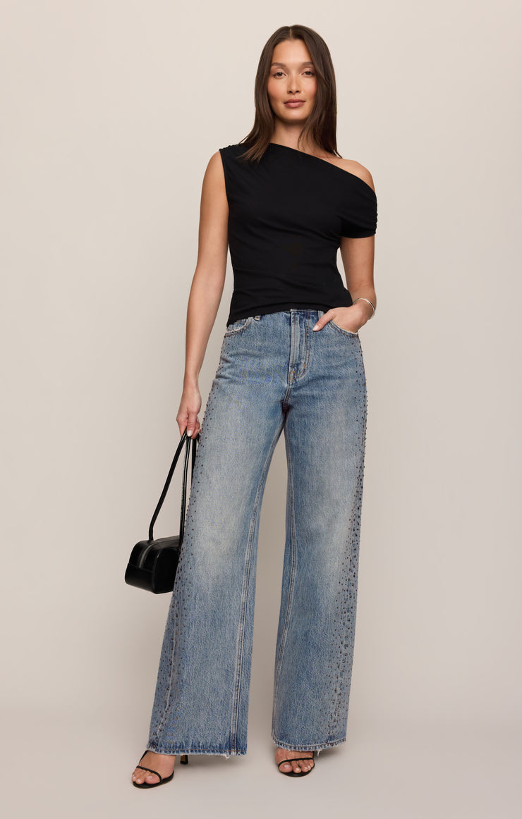 Pants The Head Turner High-Rise Wide Denim Glimmer