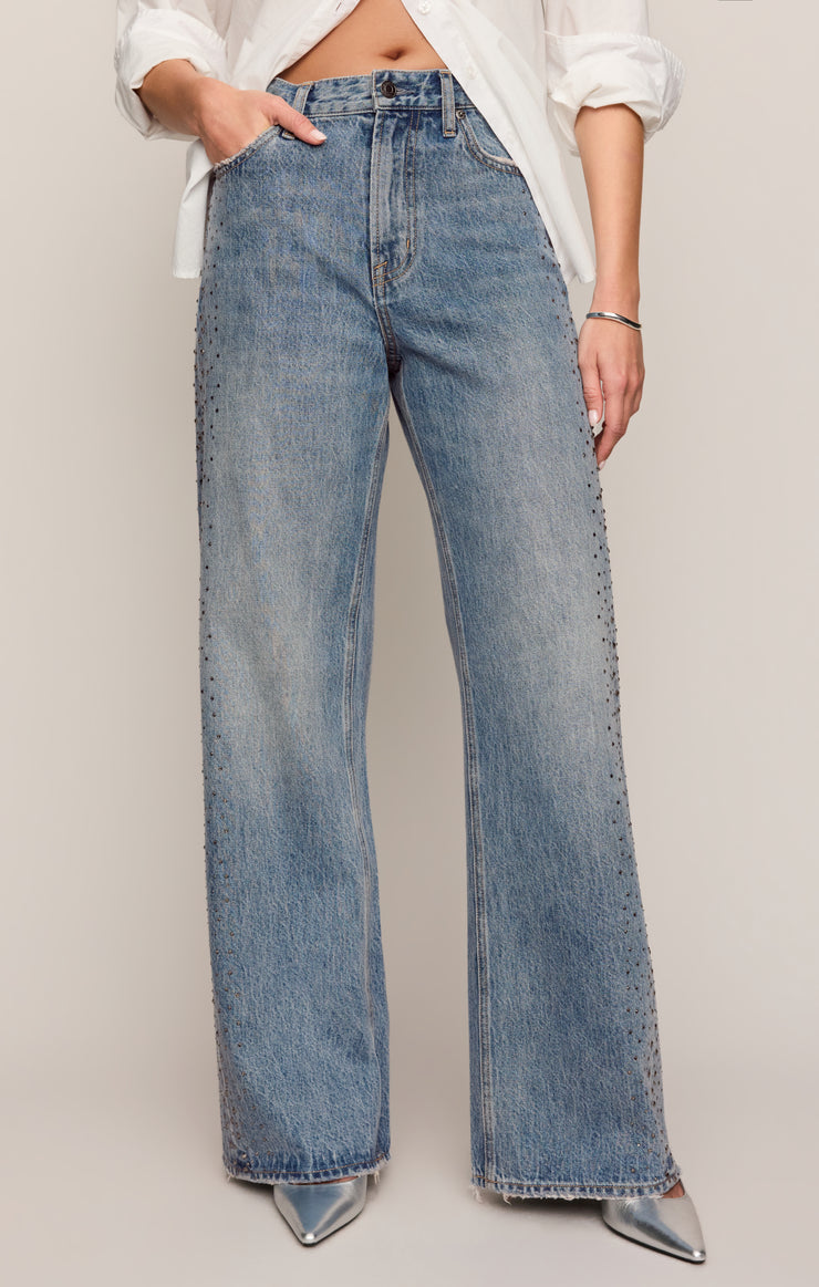 Pants The Head Turner High-Rise Wide Denim Glimmer