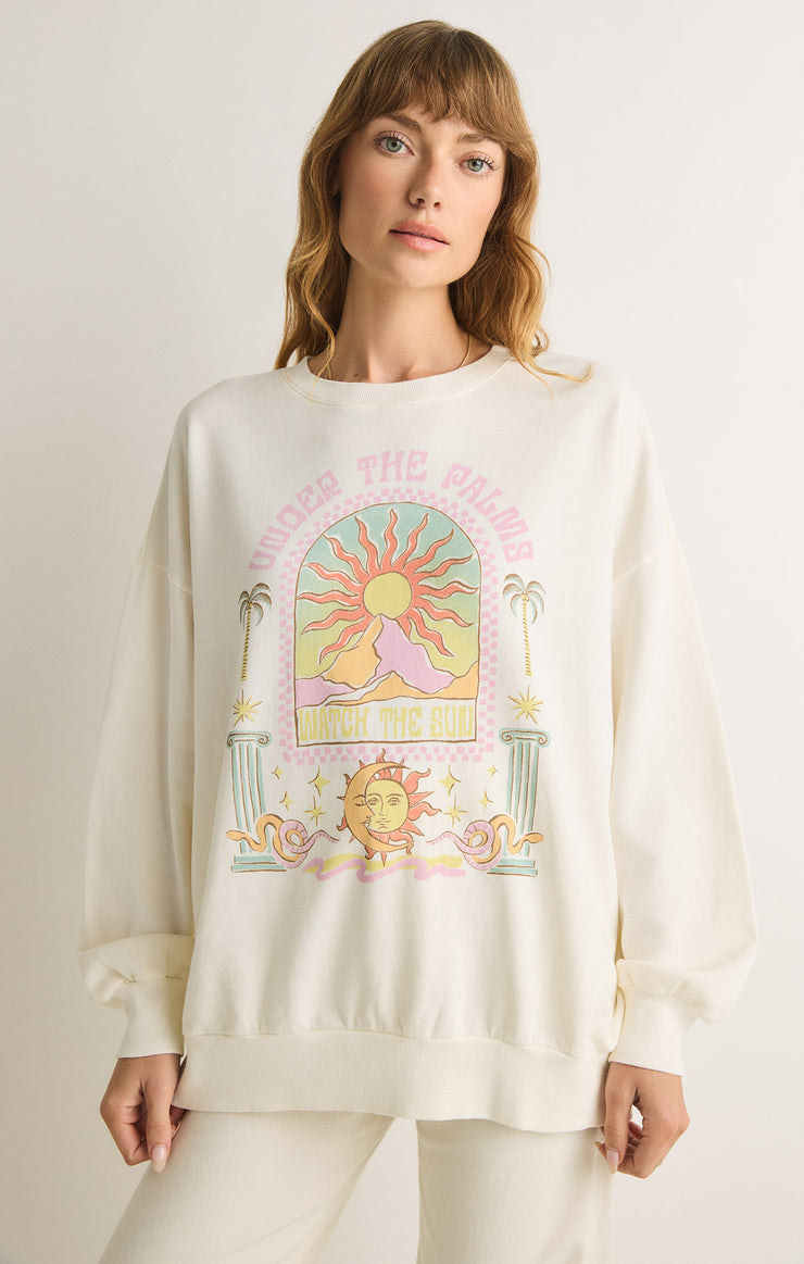 Tops Under The Palms Sweatshirt Sea Salt