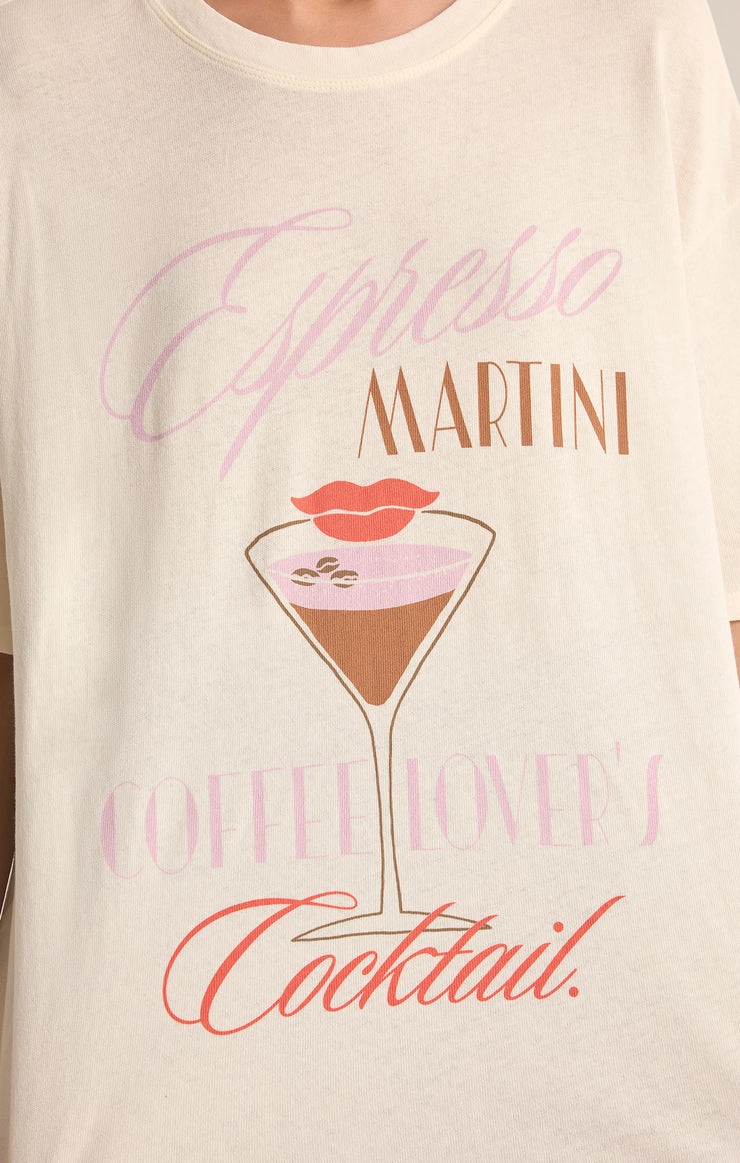 Tops Espresso Martini SoCal Oversized Tee Sea Salt