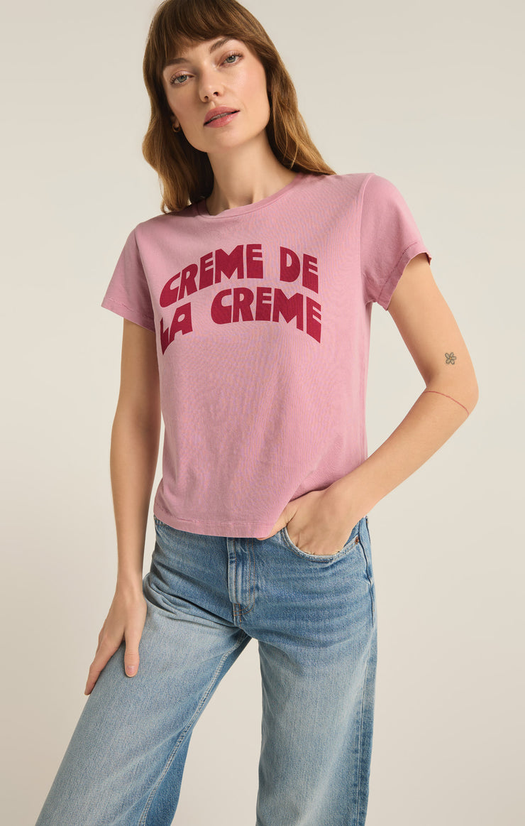 Tops Creme De La Creme Tourist Tee Sunset Mauve