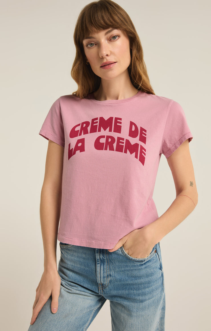 Tops Creme De La Creme Tourist Tee Sunset Mauve