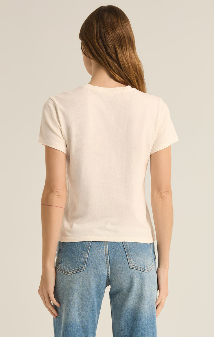 Tops Extra Dirty Embroidered Tee Sea Salt